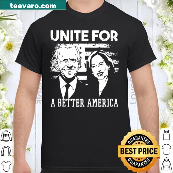 Typography graphic with Biden and Harris names promoting unity