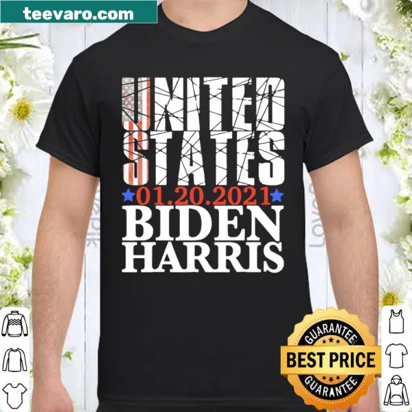 Shirt displaying United States 01 20 2021 Biden Harris