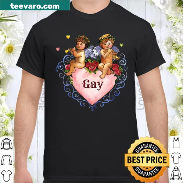 Cherub angel design with hearts celebrating pride and love