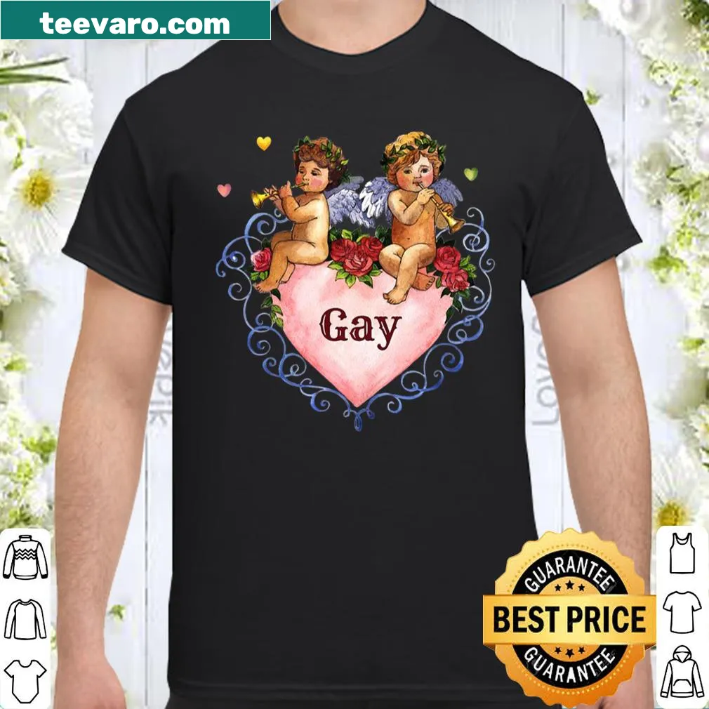 Cherub angel design with hearts celebrating pride and love