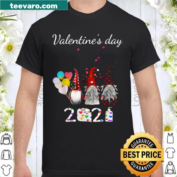 Funny Valentine's Day gnomes illustration on a t-shirt