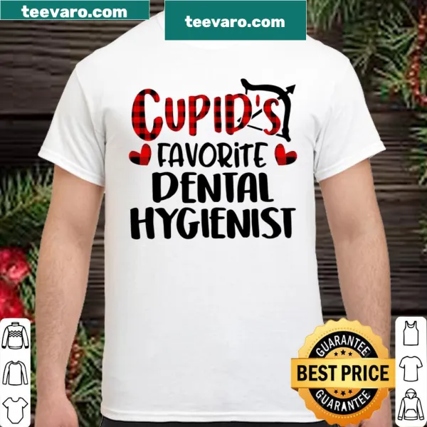 Cute Valentine's Day shirt for dental hygienists with plaid design