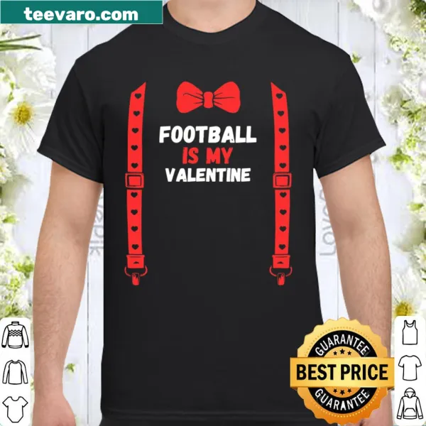Playful football-themed shirt for kids, perfect for Valentine's Day