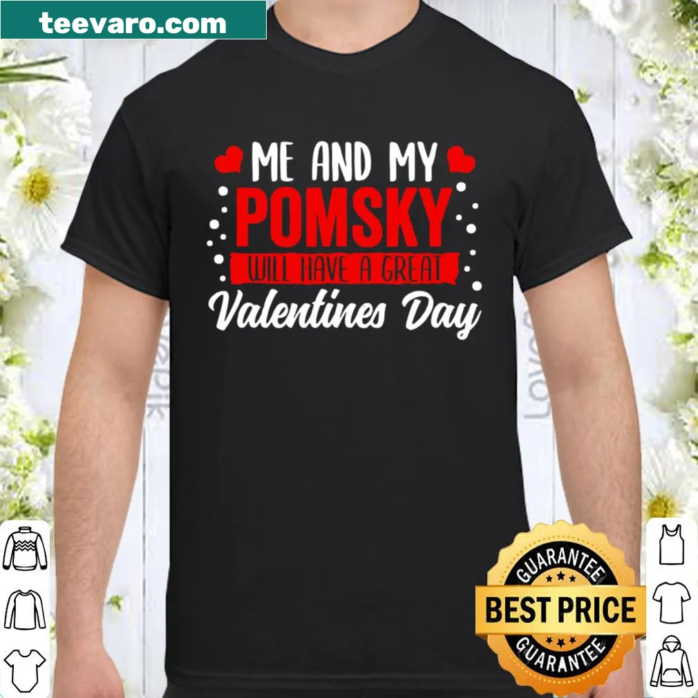Cute shirt featuring a Pomsky dog for Valentine's Day