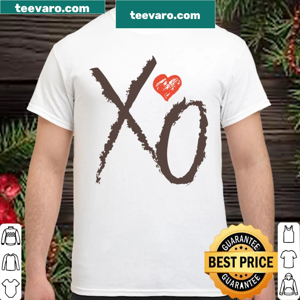 Cute Valentine's Day shirt with Xoxo and heart hug graphic
