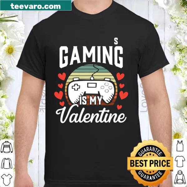 Retro-style shirt with 'Gaming Is My Valentine' text