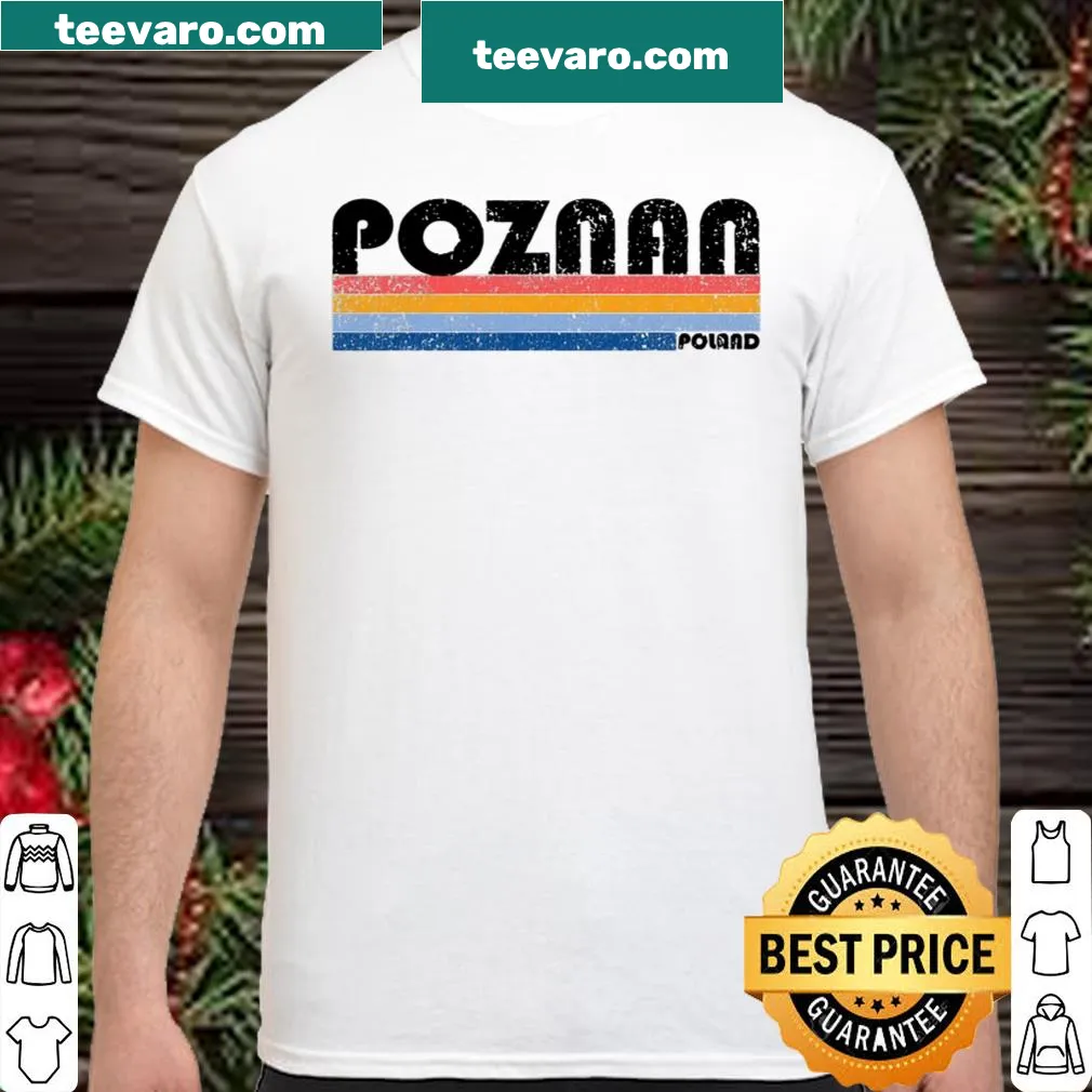 Vintage Poznan Poland shirt with 1980s-style graphics