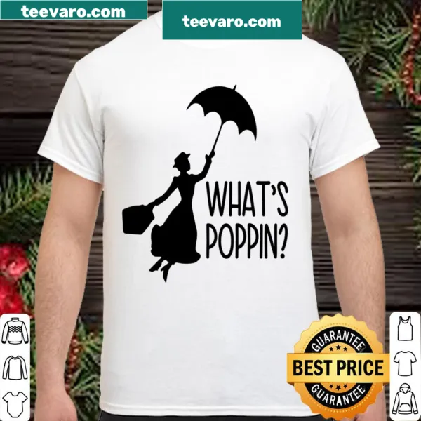 Playful 'What's Poppin' text t-shirt