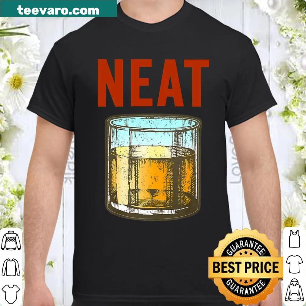 Vintage-style shirt featuring whiskey and Old Fashioned drink-themed graphic