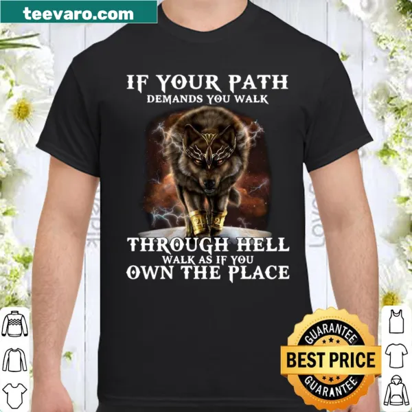 Inspirational wolf-themed shirt with motivational text