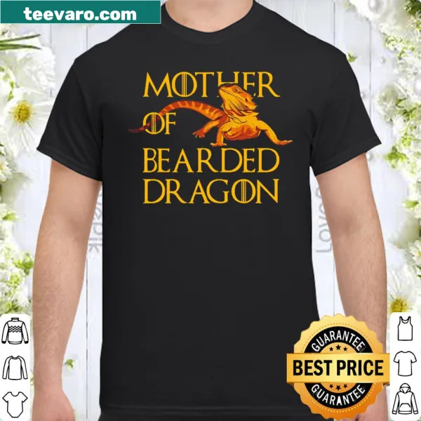 Funny Mother of Bearded Dragons shirt with bold text and reptile graphic