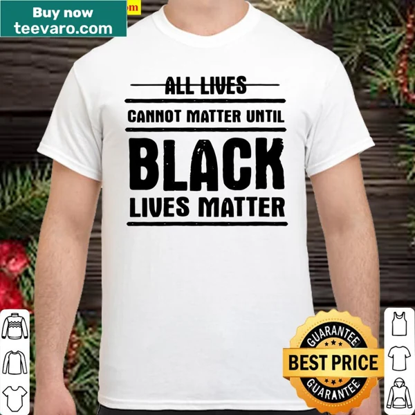 Typography shirt emphasizing Black Lives Matter message
