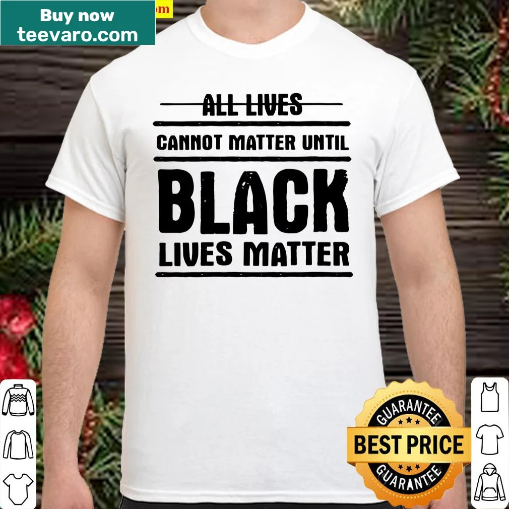 Typography shirt emphasizing Black Lives Matter message