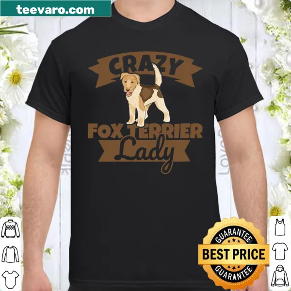 Cartoon-style shirt featuring a fox terrier with humorous text