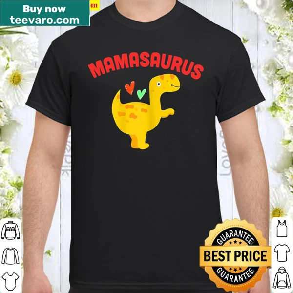 Mamasaurus themed t-shirt for moms with playful graphics