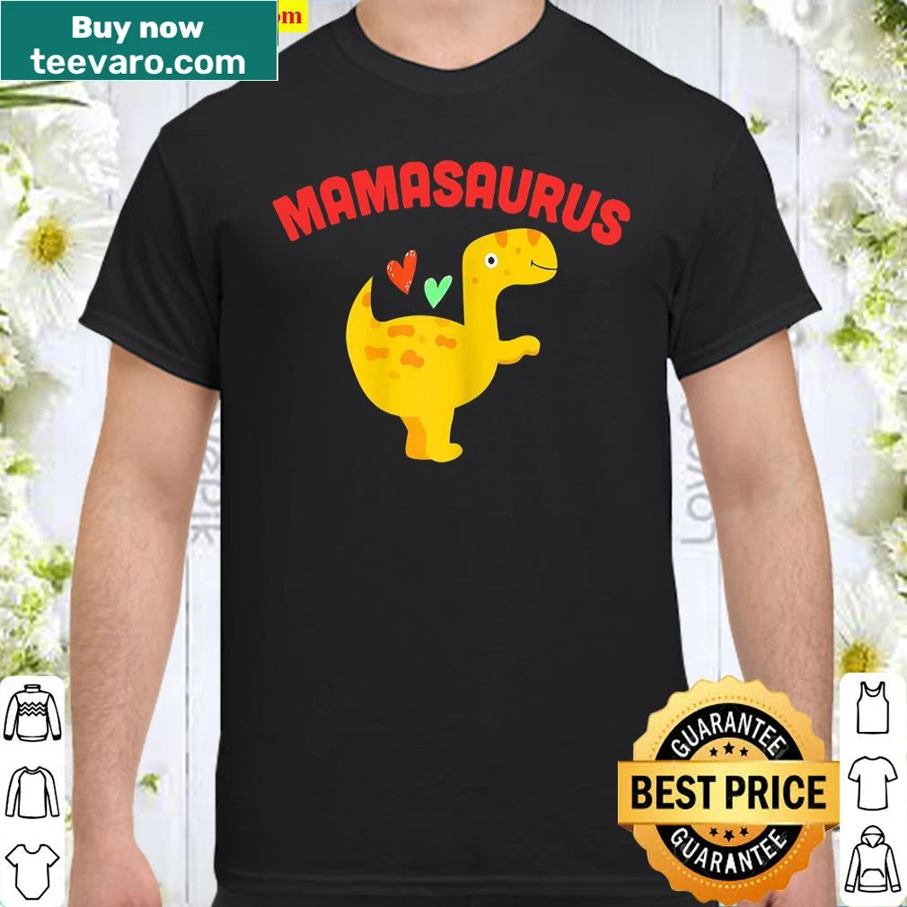 Mamasaurus themed t-shirt for moms with playful graphics