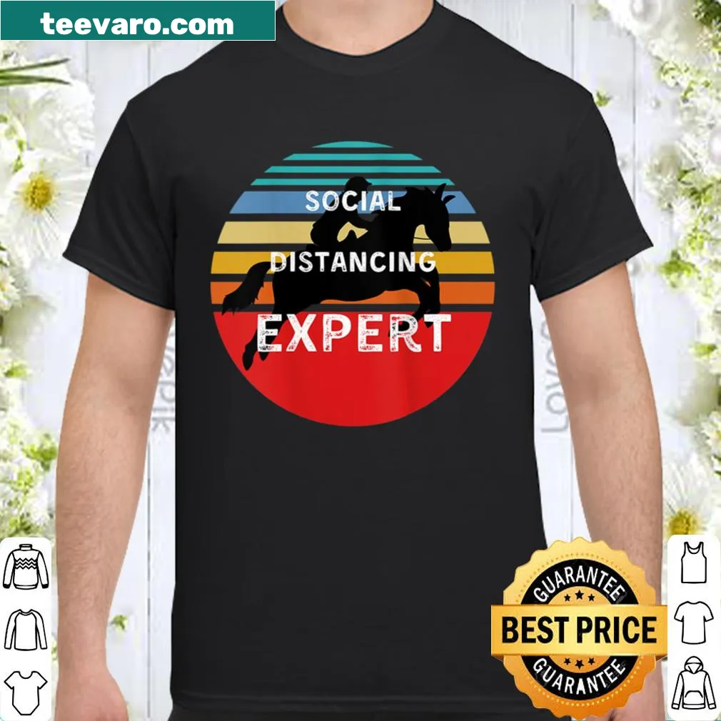 Funny horse-themed shirt for women about social distancing