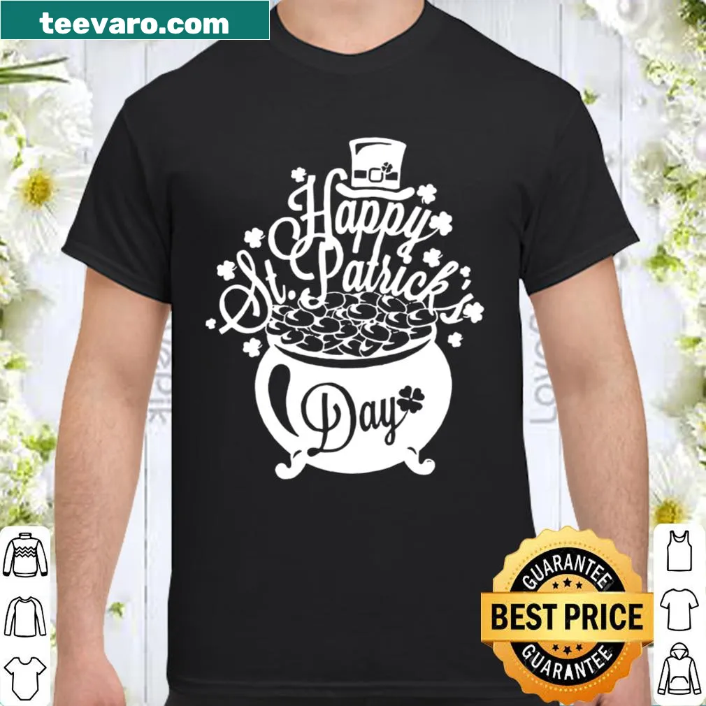 Playful St. Patrick's Day shirt with Shamrocks and Shenanigans text