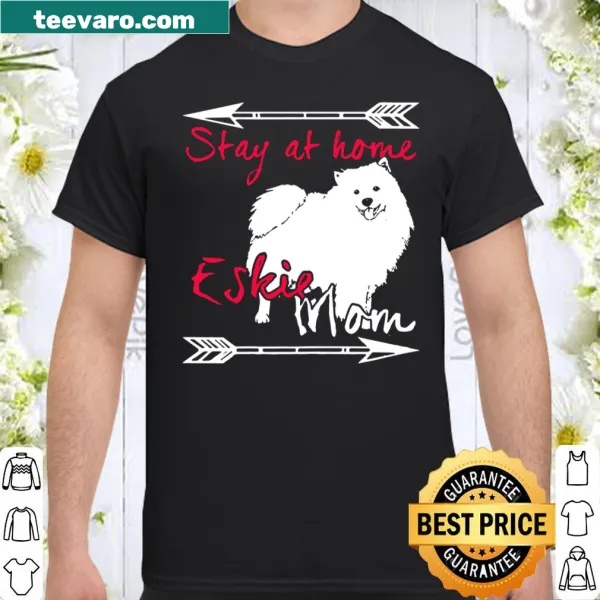Funny Eskie Mom shirt with playful text and American Eskimo Dog graphic