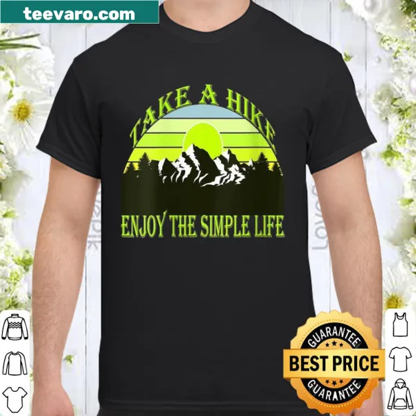 Graphic of mountain climbing and nature on a shirt