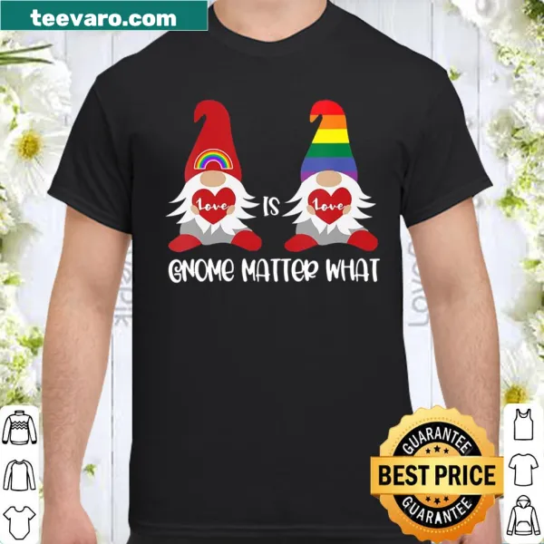 Cute Valentine's shirt with rainbow gnome illustration