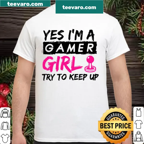 V-Neck shirt with 'Yes I'm A Gamer Girl' text