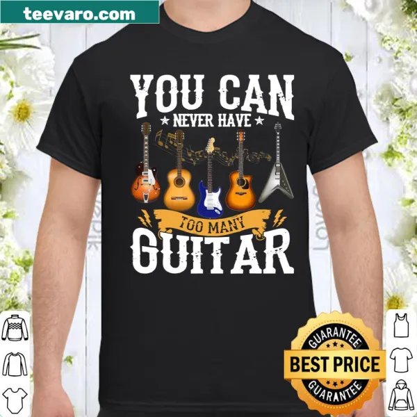 Typographic shirt celebrating guitar love for musicians
