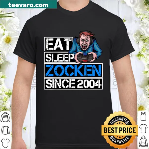 Gaming shirt with the phrase Eat Sleep Zocken Since 2004