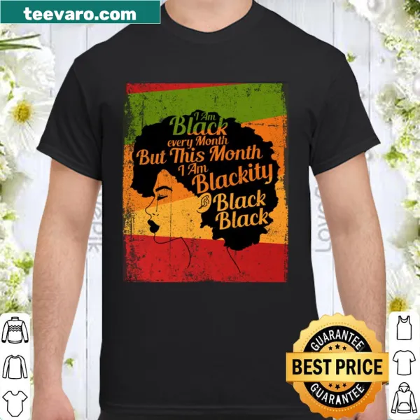 Bold typography shirt celebrating Black history and pride