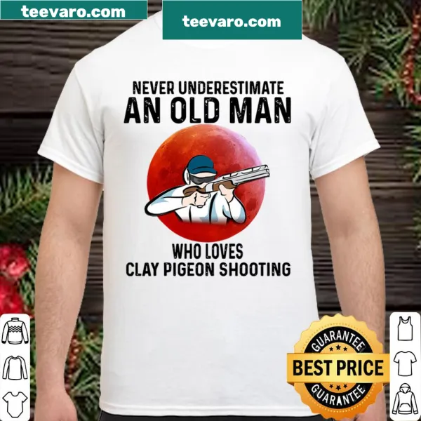Shirt featuring strong typography promoting clay pigeon shooting