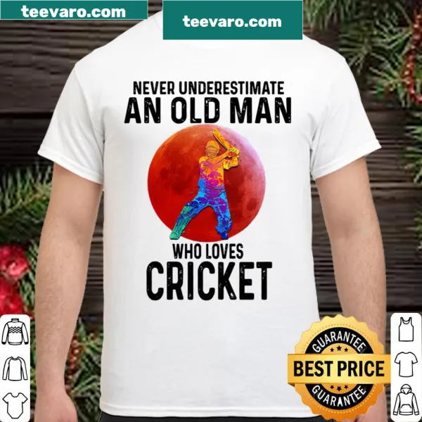Typography t-shirt with a humorous quote about women and cricket