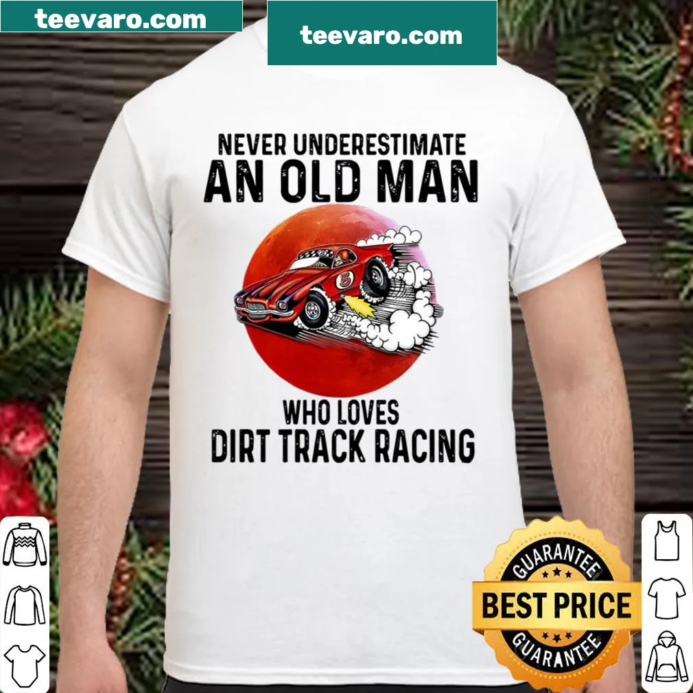 Bold typography shirt celebrating dirt track racing and experience