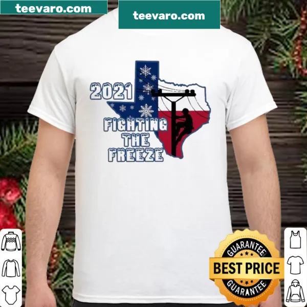 Bold shirt with 'Fighting the freeze' text