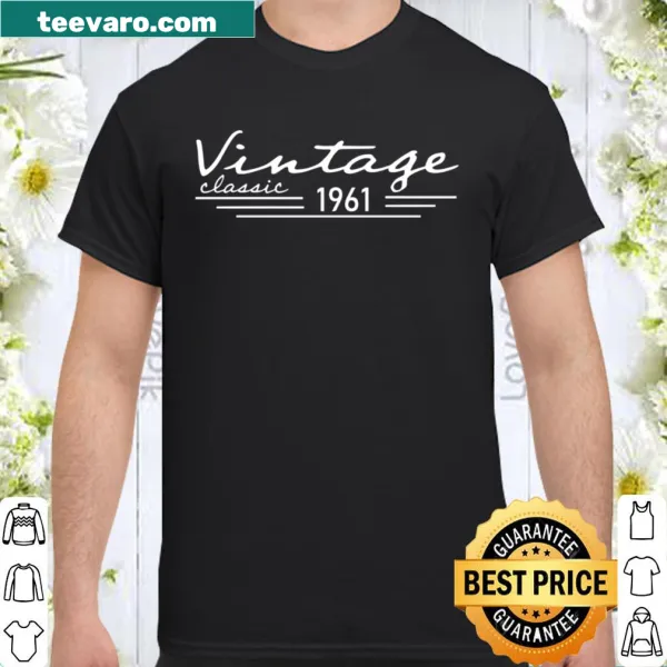 Vintage 1961 shirt celebrating a 60th birthday with distressed design