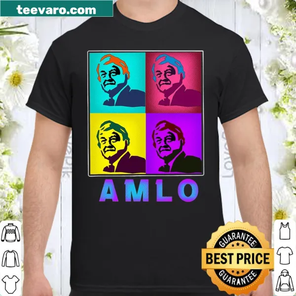 Pop art shirt featuring Mexican President Lopez Obrador