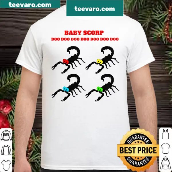 Pop Art T-shirt featuring a playful scorpion and music theme