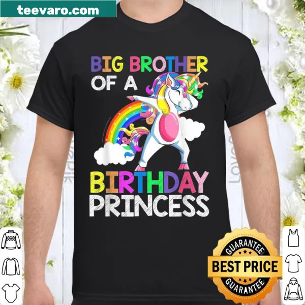 Big Brother t-shirt with a unicorn and rainbow design