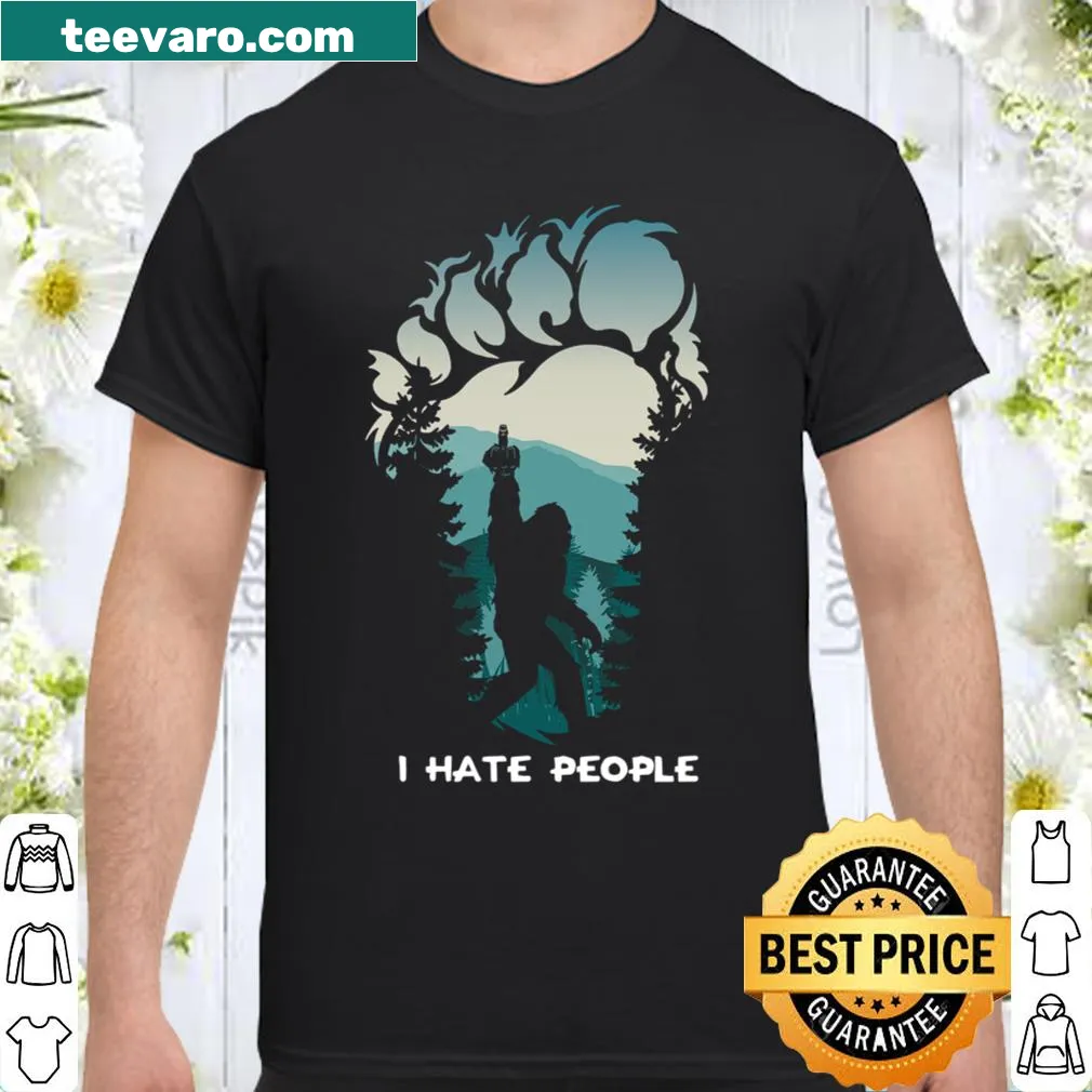 Bigfoot footprint design with a middle finger graphic