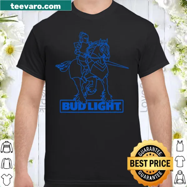 Humorous Bud Light shirt featuring a knight and 'Dilly Dilly' text
