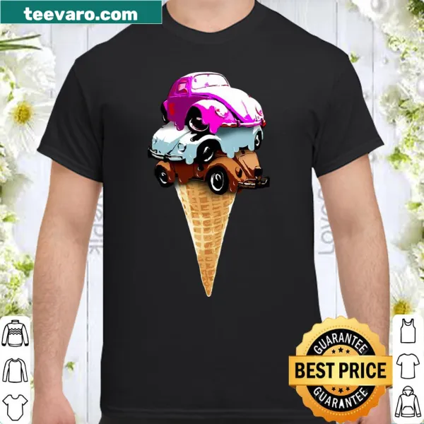 Playful cartoon graphic of a bug on an ice cream cone