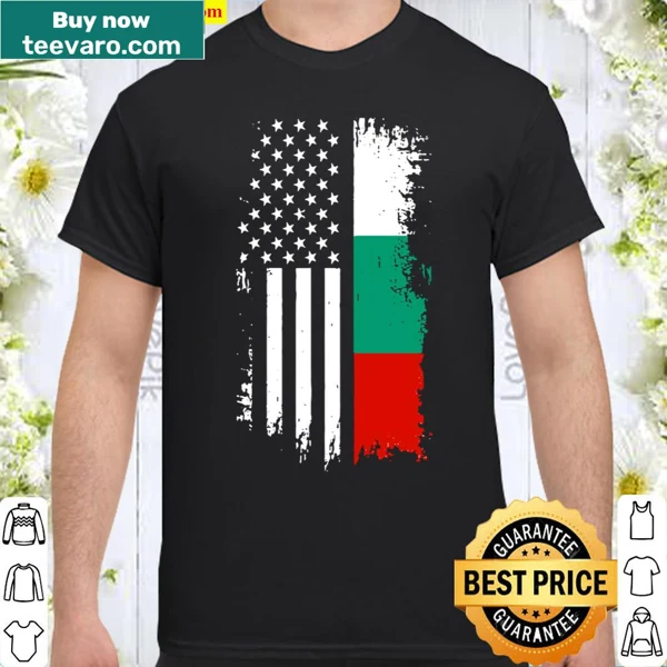 Shirt featuring Bulgarian and American flags