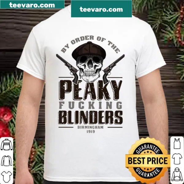 Shirt with Peaky Blinders skull and bold text