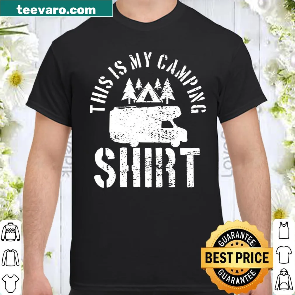 Illustration of a camper van on a travel-themed shirt