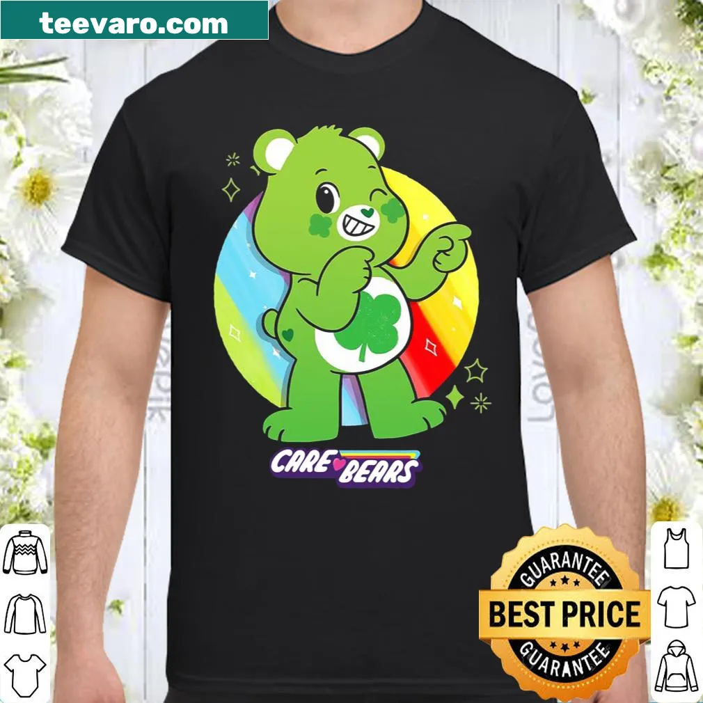 Good Luck Bear graphic t-shirt with cheerful design and slogan