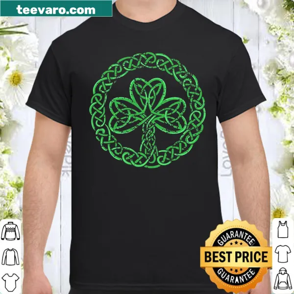 Celtic knot shamrock shirt featuring playful St. Patrick's Day illustration