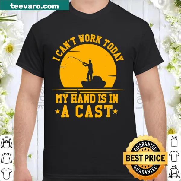 Funny fishing shirt with a humorous cast graphic.