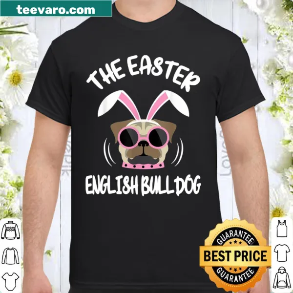 Adorable bunny and French Bulldog graphic for Easter