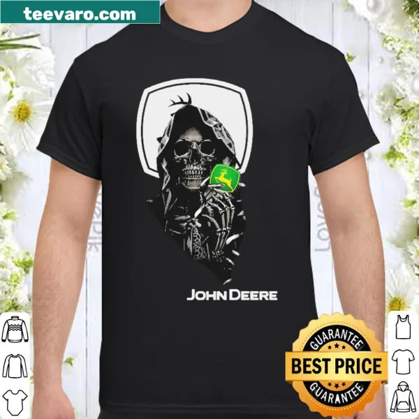 Bold John Deere-themed shirt with humorous graphic