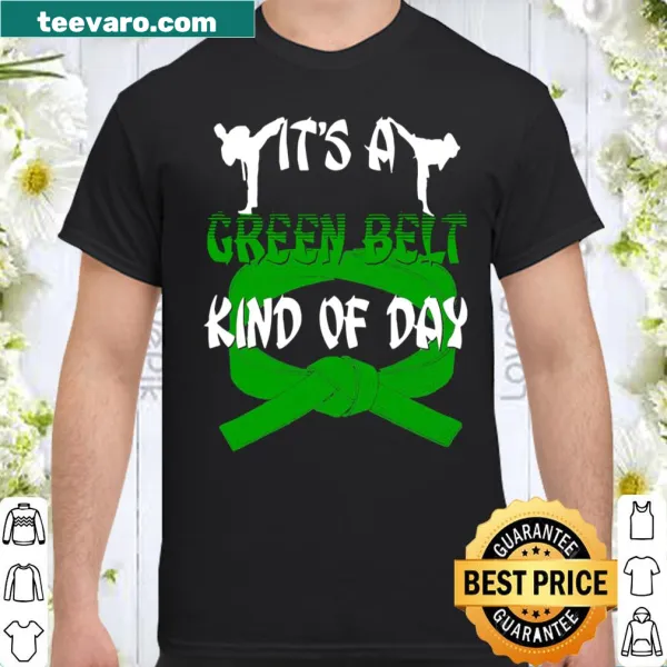 Funny Taekwondo shirt with green belt theme