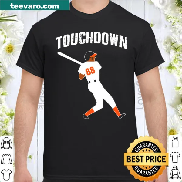 Humorous mash-up shirt: Touchdown Baseball Football